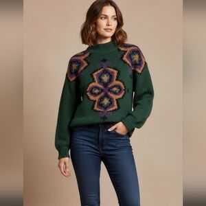 Vintage VENEZIA hand-Knitted Abstract Sweater Size 18/20 80s- 90s Y2K